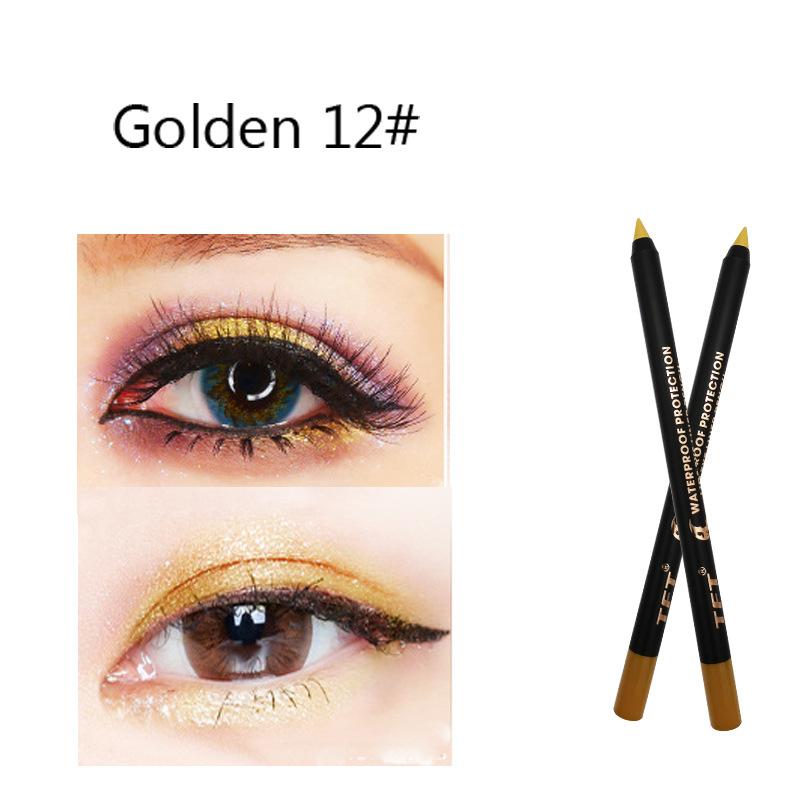 15 Renk Eyeliner Kalem Renkli Pigment Su Geçirmez Mavi Siyah Beyaz Renk Jel Eyeliner makyaj kalemi Göz Güzellik Kozmetik