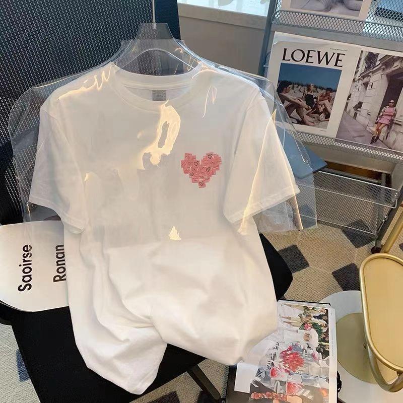 Cotton Short-sleeved T-shirt Women's Loose Original Style New Letter Printing Student T-shirt Ins Women's Fashion