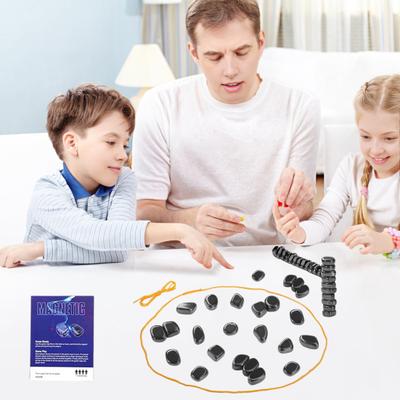 1 Set Magnetic Chess Game with String Stone Logic Thinking Educational Magnet Stone Toy Family Night Kids Adults Interactive Strategy Game