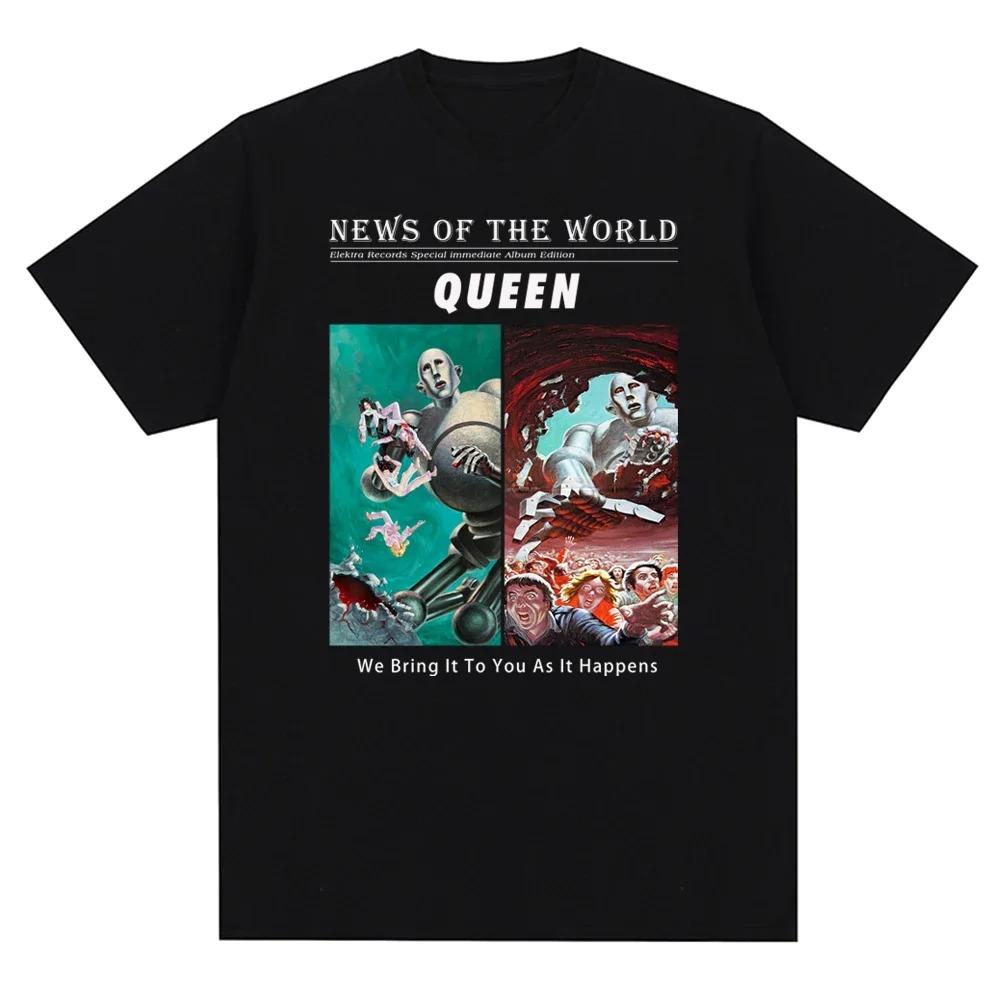Streetwear Kleidung Vintage Queen Rock Musik Band Sommer T Shirts Fashion Unisex/Frauen Casual Kurzarm Tees 2024 Neue Unisex