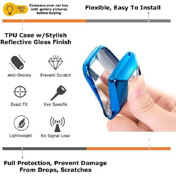 Red Full Coverage TPU Cover Case For Jeep 22+ Grand Cherokee, Wagoneer Key Fob