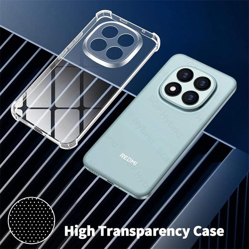 Průhledný Křišťálový Měkký Silikonový Zadní Kryt Pro Redmi Note 15 Pro Plus 5G Pouzdro Pancéřové Nárazuvzdorné Coque Redmy Not 15Pro Note15 ProPlus