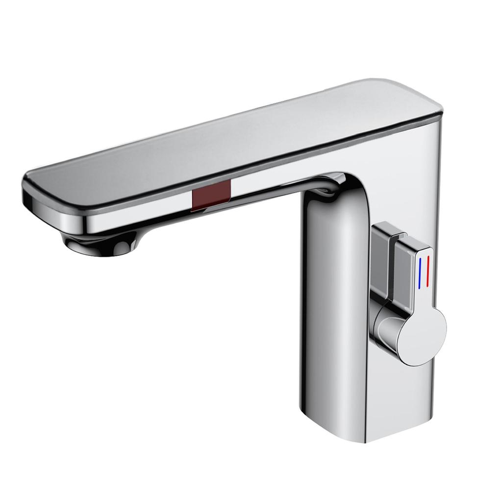 Infrared Sensor Basin Faucet with Temperature Display for Hot and Cold Water