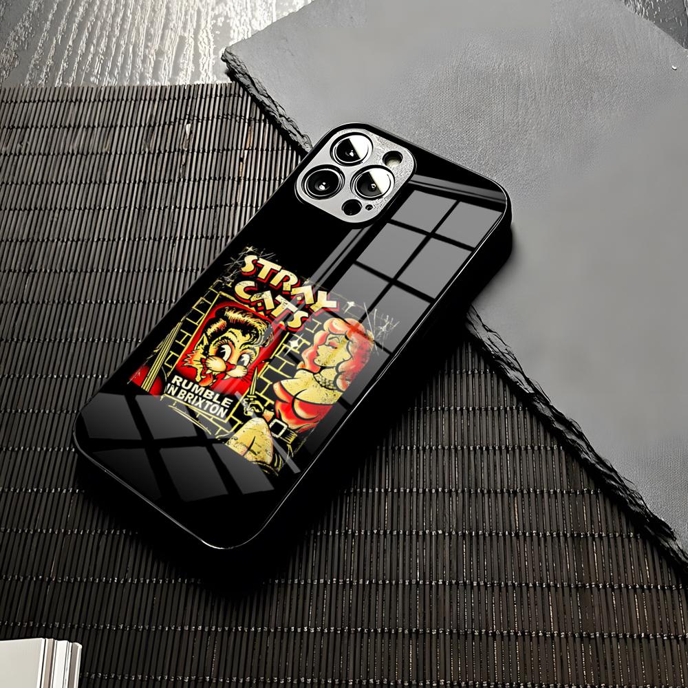 Stray Cats Rockabilly Slim Neu eingetroffen Handyhülle Für Iphone 16 15 13 12 Brandschutz 14 11 Pro Max Mini X Xr Xs 8 7 Puls 6