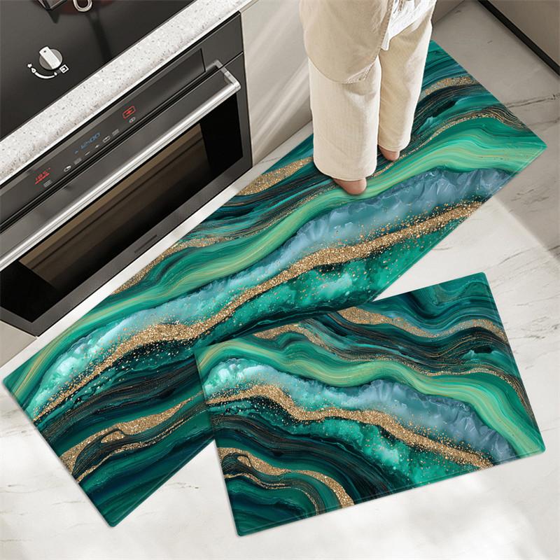 

Абстрактный принт Набор кухонных ковриков Впитывающий Нескользящий Мягкий Фланелевый Спонж Напольный коврик Для Ванной Дверной коврик Коврик-дорожка 60x90cm 1pcs