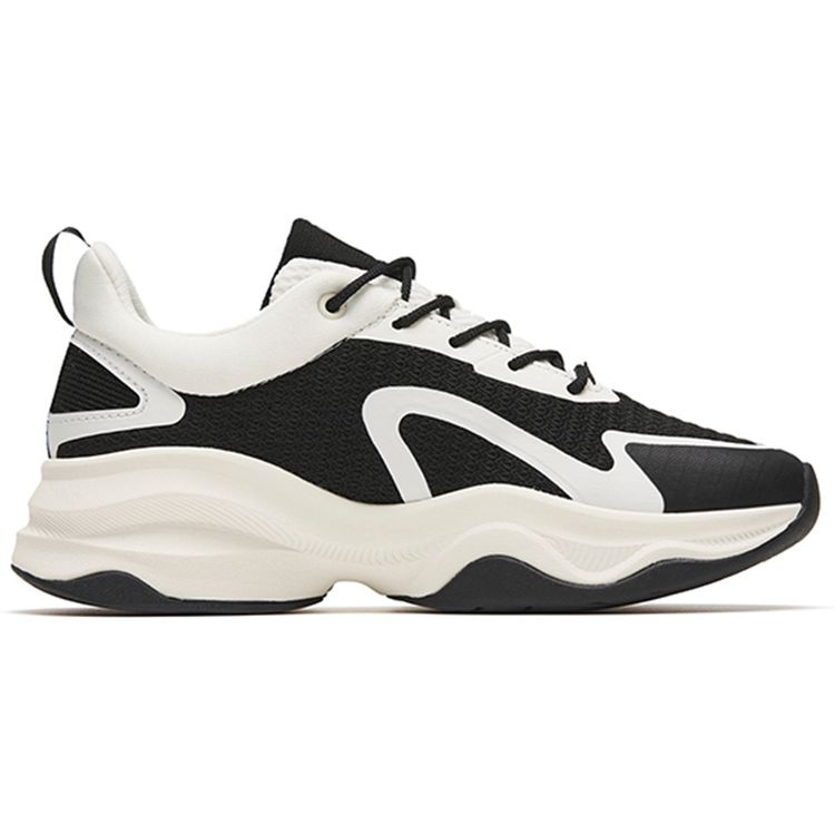 Anta Comfortable Shock Absorbing Non-Slip Durable Low-Top Training Shoes Women sneaker White Black 122247756-8