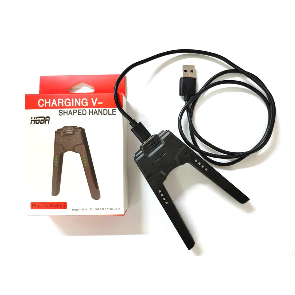 Renjzle Charging Grip for Switch and Dock Compatible with Grip and Safe Easy and Joy-Con Switch, Remote, Adapter, Joy-Con Joy-Con Charger, Charging,