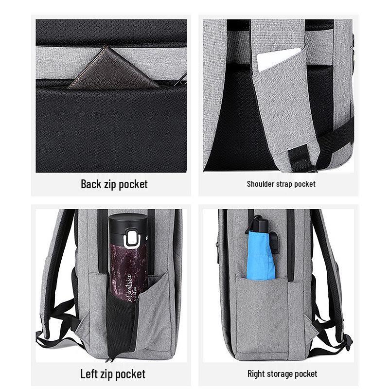 Men's Large Capacity Waterproof Business Backpack - 16.1 Inch Double Shoulder Travel Bag