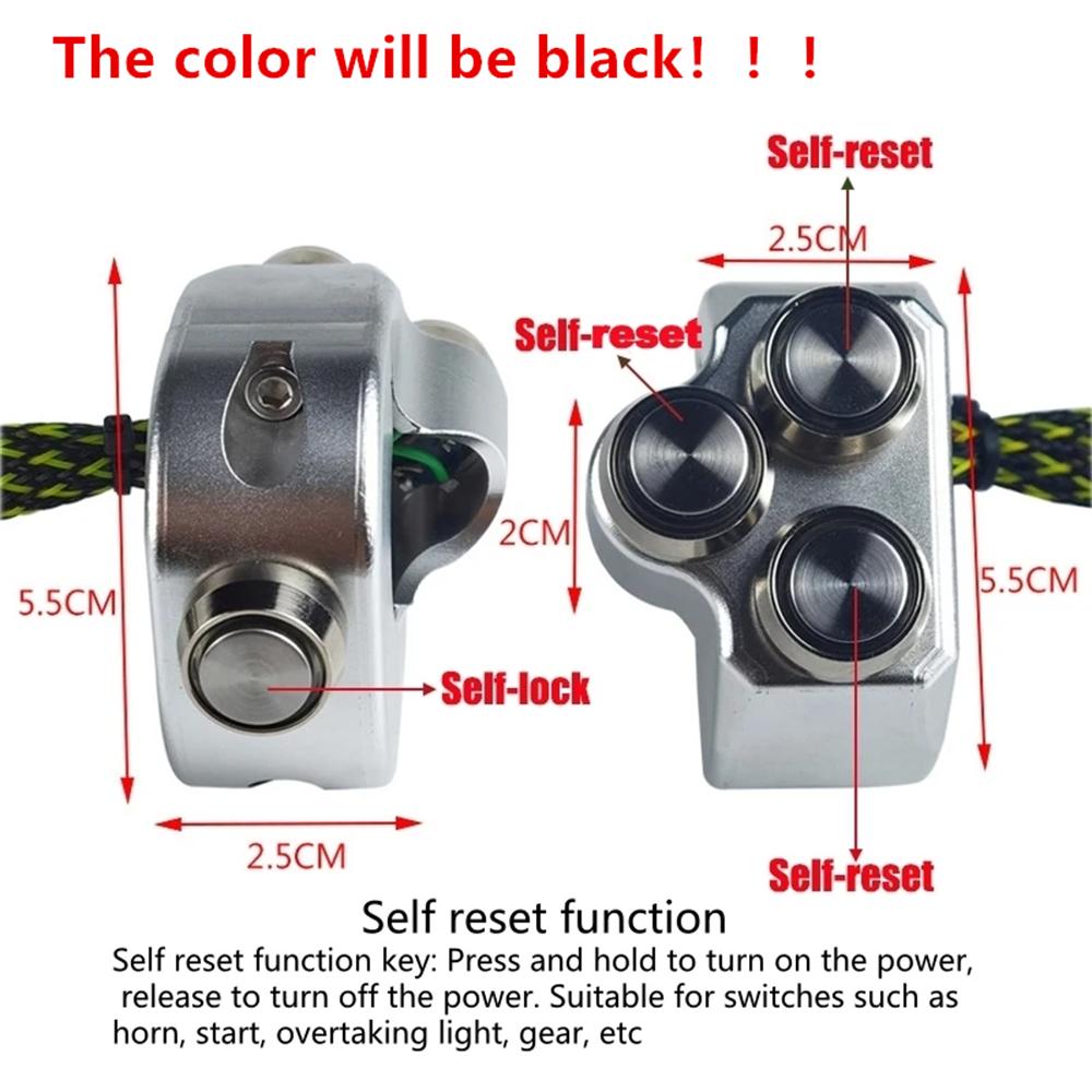 22mm Aluminum Motorcycle Handlebar Control Switch