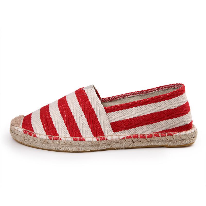 Scarpe da Uomo e da Donna in Tela e Lino Resistenti all'Usura: Scarpe da passeggio slip-on traspiranti, fatte a mano, casual