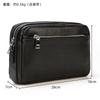 Leather Shoulder Bag, Men'S And Women'S Small Messenger Bag, Black Clutch Wallet, Multi-Functional Storage Bag