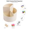 360 Degree Rotatable Pen Holder Spinning Pen Holder 3 Slots Desktop Storage Holder Multi-Function for Study Office