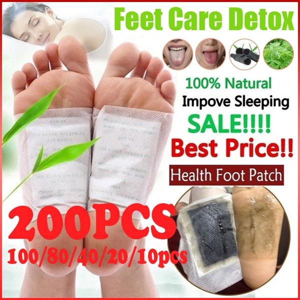 Warm Detox Foot Patches Pads Body Toxins Feet Care Cleansing HerbalAdhesive