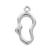 100% Stainless Steel Heart Charms For Jewelry Making Bracelets Earrings Accessories 6pcs/Lot Silver Color Irregular Pendant Bulk
