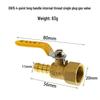 Thickened Brass 4-Point Ball Valve for Natural Gas with Male/Female & Three-Way Tee Valve.