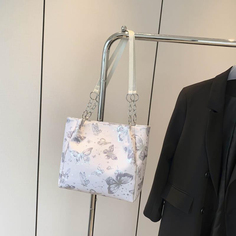 2025 New Foreign Trend Casual Shoulder Bag College Students Class Tote Bag Fashion Commuter Large Capacity Bag Women