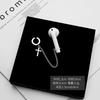 Orecchini Airpods Anti-Perdita Tendenza Creativa, Bluetooth Wireless Senza Foratura Orecchie Orecchini a Croce in Acciaio Inossidabile