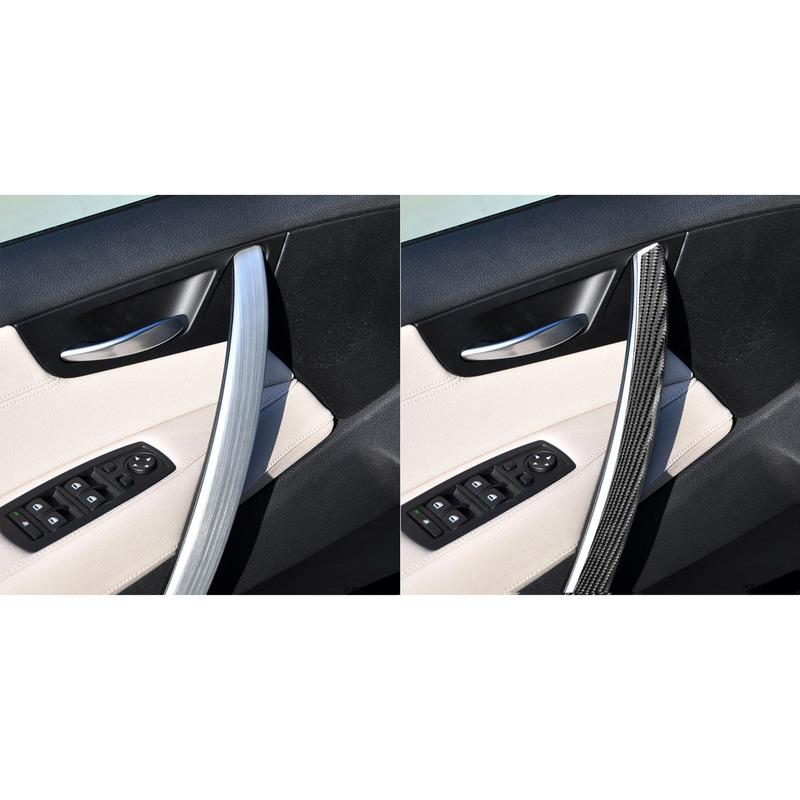 Real Carbon Fiber Car Accessories Door Puller Panel Trim Cover Soft Sticker For BMW X3 E83 2004 2005 2006 2007 2008 2009 2010