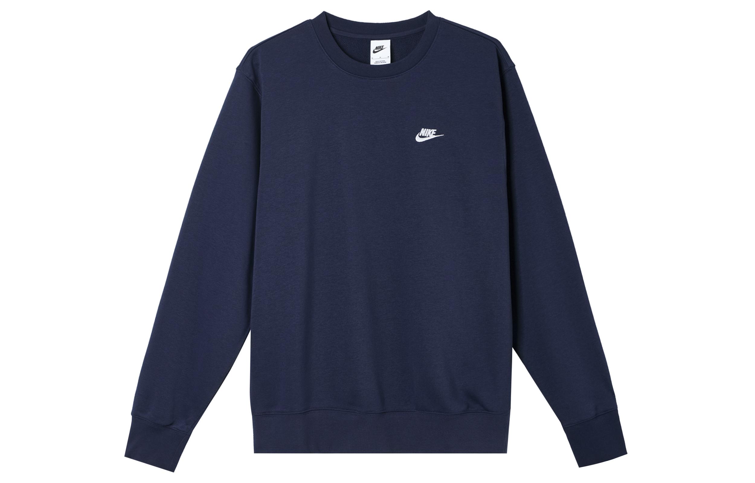 Nike Club Sweatshirt Men s Obsidian/white Obsidian Color/White-451|M