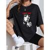 White T-Shirt Keep It Quiet Text And Dragon Graphic Design Casual Everyday Wear