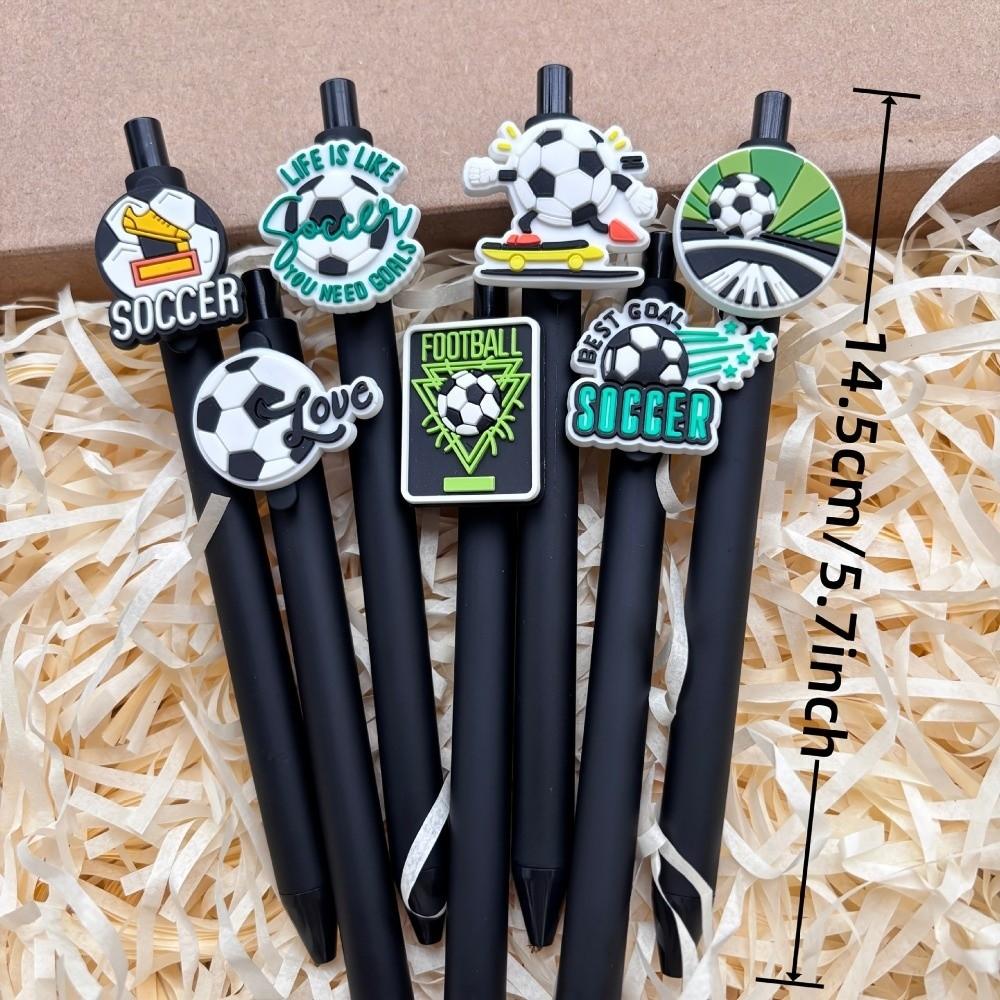 10pcs Random Patterns Football Style Pens Creative Gel Pen Soccer Themed Pens Students