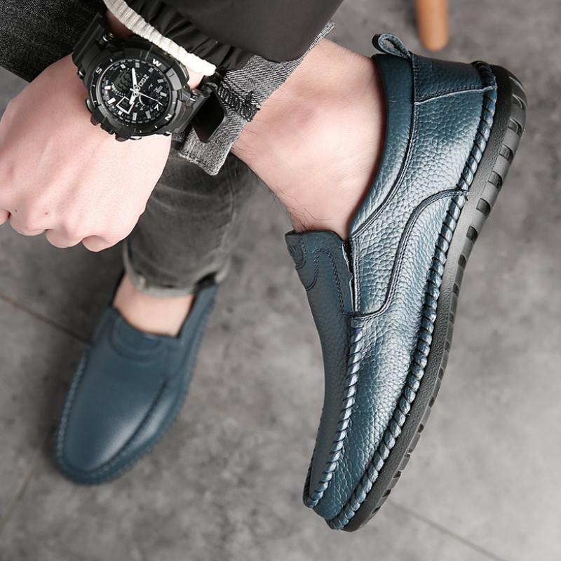 Men Dress Shoes High Quality Genuine Leather Work Shoes Slip-on Men Driving Shoes Comfortable Breathable Party Shoe Men Sneakers
