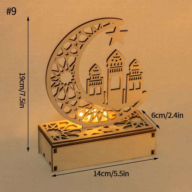 Ramadan Lantern Eid Ramadan Decoration Lamp EID Mubarak Lantern Islamic Muslim Party Decor Festival Table Light Supplies