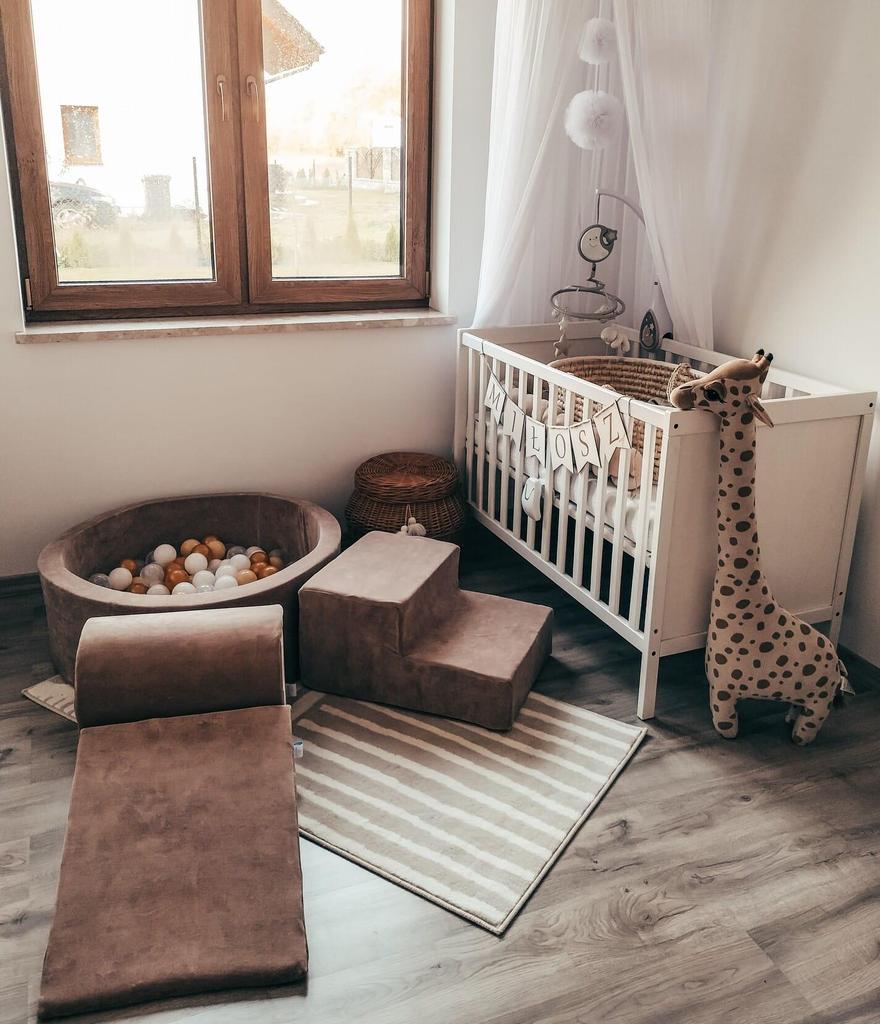 Velvet Soft Dark Beige Foam Playground Bridge
