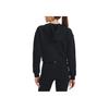 Under Armour Johnson Series Solid Color Cotton Full Zip Sports Jacket Women Jackets Black 1377446-001