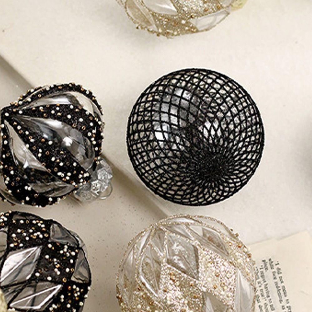9pcs Transparent Painted Christmas Balls Set Plastic Christmas Tree Pendant Home Xmas Decor