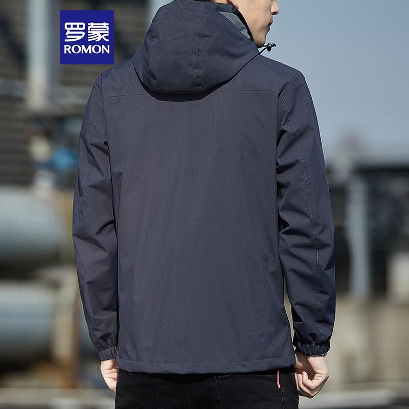 ROMON Men's Hooded Business Casual Jacket MK58