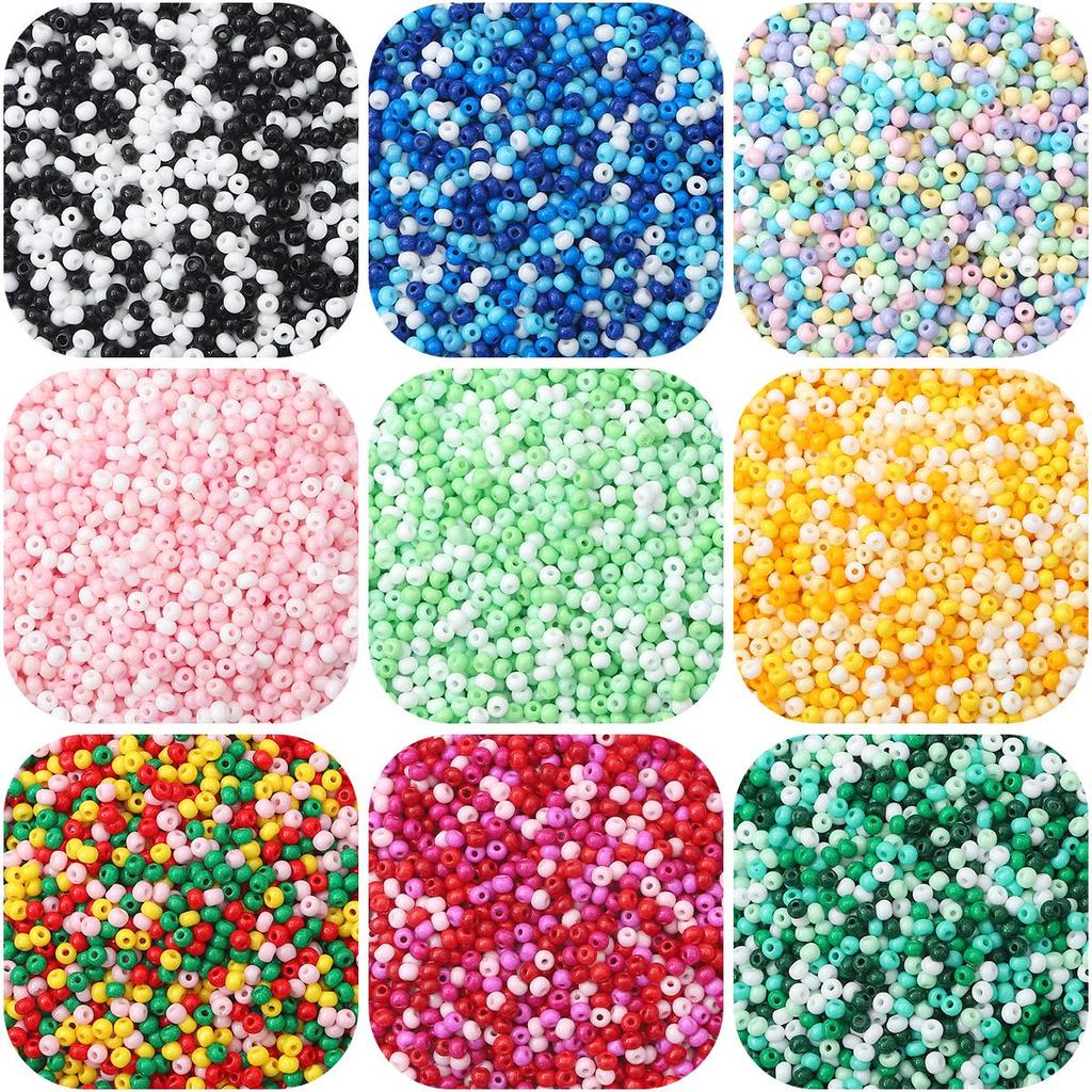 2mm 2000Pcs High Quality Seed Beads Paint Solid Color Glass Beads for Bracelet Necklace DIY Jewelry Accessories Making