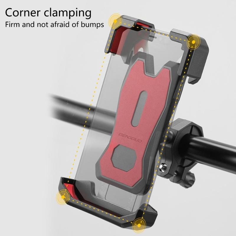 Motorcycle Phone Holder 360 Degree Rotating Handlebar/Rearview Mount Phone Cradles Scooter Bike Shockproof Stand