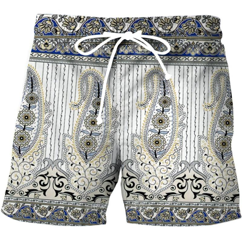 Cartoon Music Colorful Graffiti Beach Shorts Men 3d Print Swim Trunks Summer Surf Board Shorts 80s 90s Street Short Pants