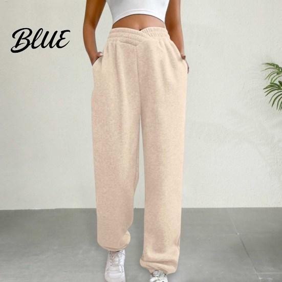 Women Sweatpants High Waisted Loose Fit Sport Pants with Casual Trousers Pockets Crossover Joggers Athletic Comfy Workout Breathable