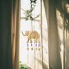 HANDMADE RUSTIC ELEPHANT WIND CHIME with Cow Bells, Boho Garden Art for Patio Porch Balcony, 15 Inch Gold Metal Wind Catcher Decor