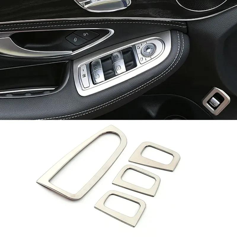 For Mercedes Benz C GLC Class W205 X253 LHD Interior Accessories Door Armrest Window Lift Switch Button Panel Cover Trim Sticker