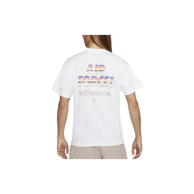 Nike T Shirts Men's White Crew Neck Moderate Straight Fit DR5756-100
