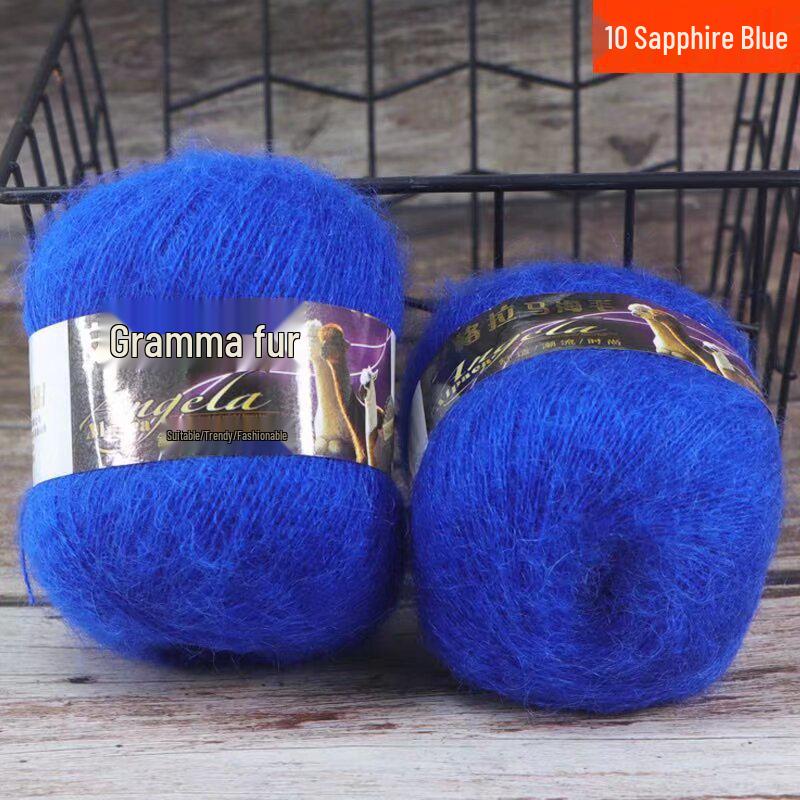 Silk Angora Mohair Fine Wool Yarn - 42g for Crochet Shawls, Scarves, Neck Warmers, and Sweaters.