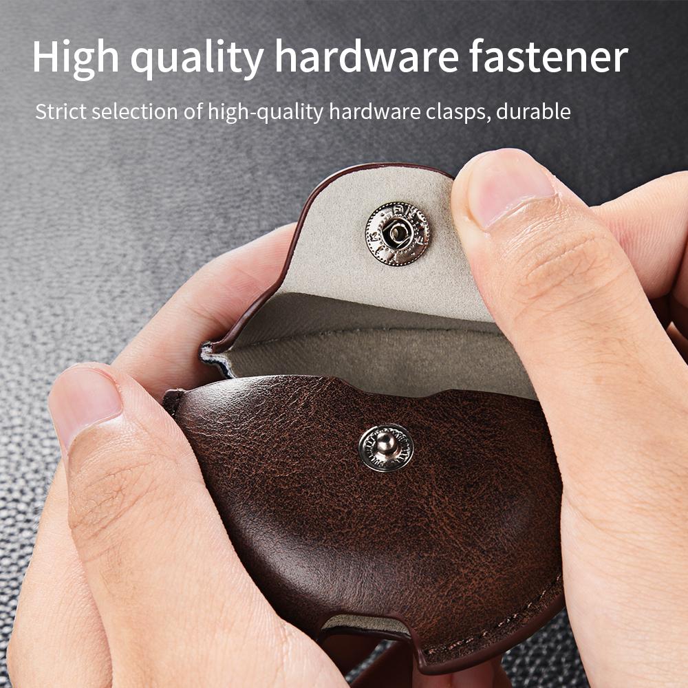Case for Huawei FreeBuds 4i 5i 6i Leather Business Case Wireless Earphone Headphone Shockproof Cover with Hook Accessories