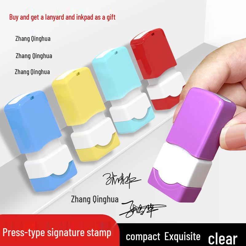 Personalized Name Stamp and Handwritten Signature Seal, Custom Engraving 10,000 Uses