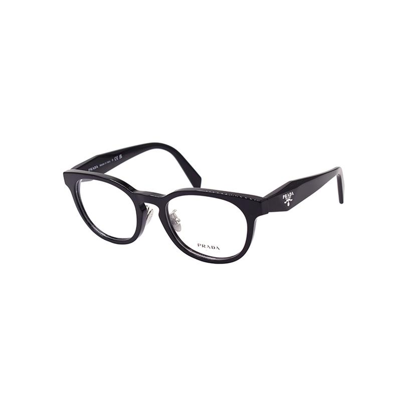 Prada CATWALK series acetate frame round optical glasses women's black Black 52 basic packaging-glasses case + packaging box