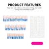 24PCS Ocean Theme False Nails with Blue Tip Easy Effortless Application To Nails for Women and Girl Nail Salon