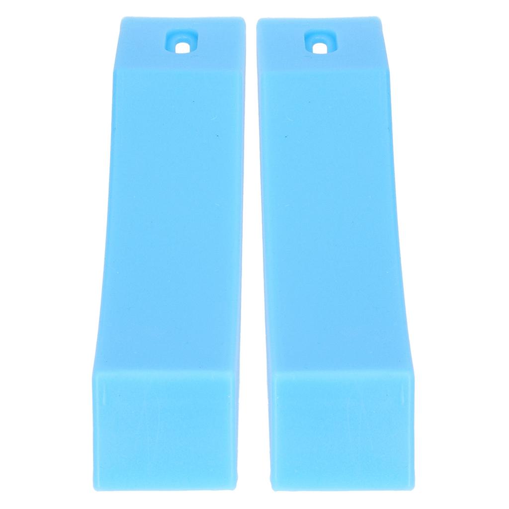 Barbell Load Unload Plates Silicone Cushion Barbell AntiSlip Wedge for Weightlifting(Blue )