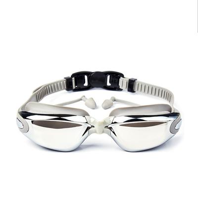 Okulary pływackie dla dorosłych Okulary pływackie z zatyczkami do uszu Męskie Damskie Okulary przeciwmgielne Wodoodporne Okulary pływackie Basen Nurkowanie Treningowe Okulary wyścigowe