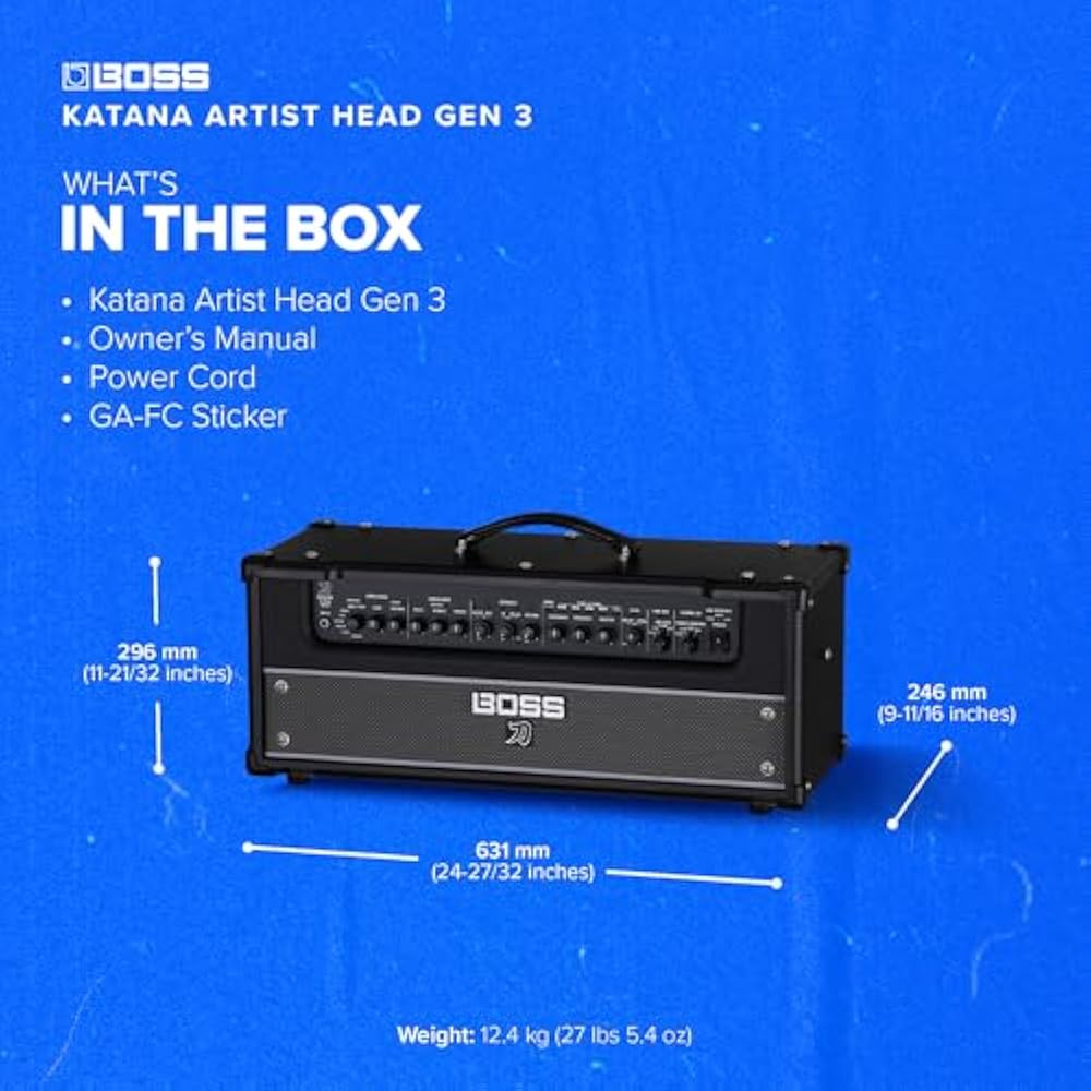 BOSS Katana Artist Head Gen 3 Guitar Amp | Flagship 100 Watt Amp Head | Advanced Tube Logic Sound...