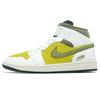 Air Jordan 1 Moss Green White Rhythm Mid Top Vintage Basketball Shoes Men's HV4091-102(Team1321-)