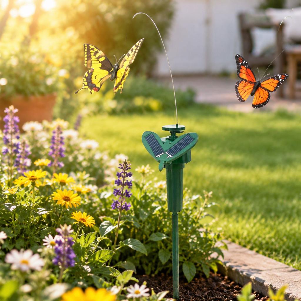 Powered Butterfly Garden Stake for Outdoor Yard and Garden Decoration, Garden Decor