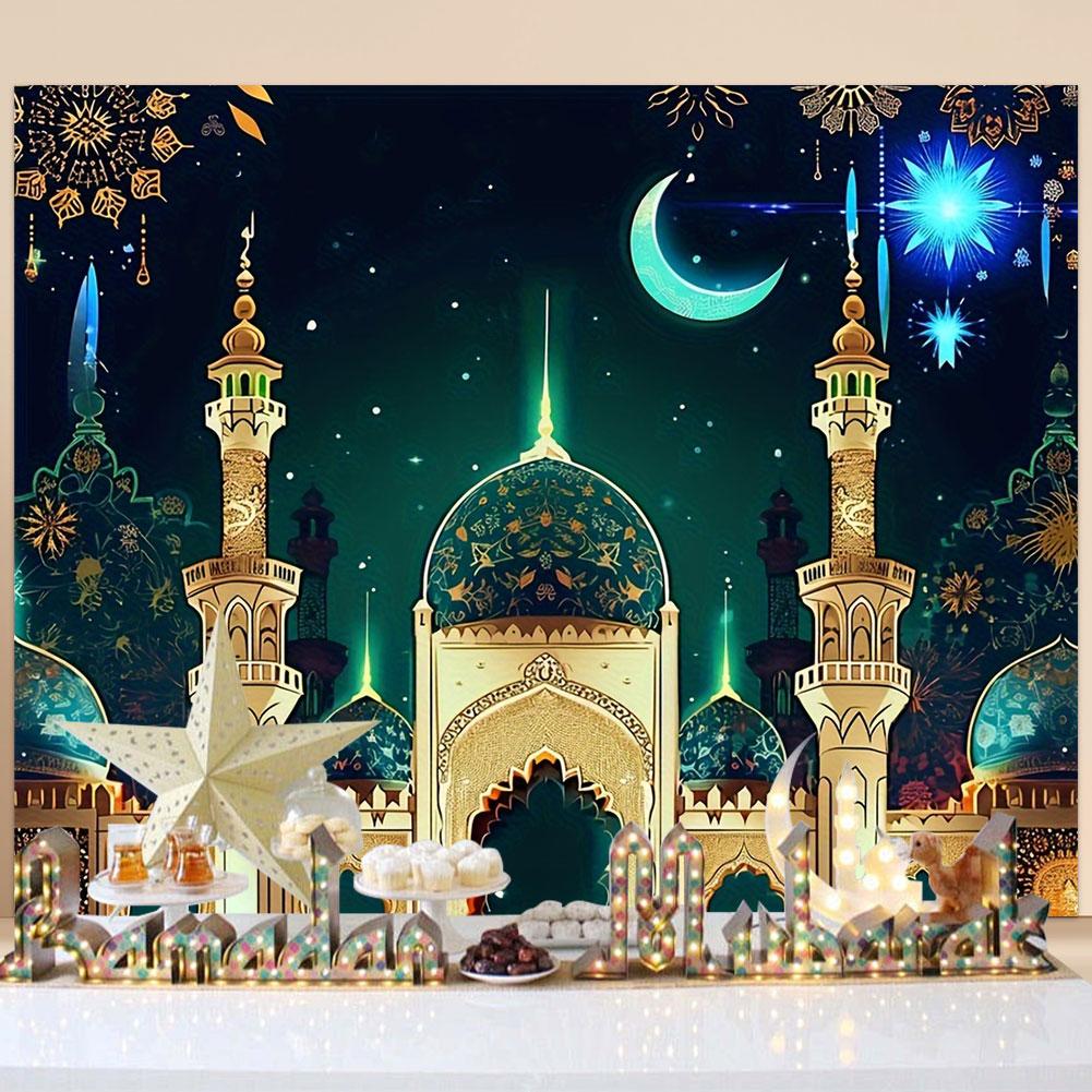 Eid Mubarak Kulisse Eid Mubarak Banner 70x90 Zoll Eid Mubarak Hintergrund Islamischer Eid Mubarak Schmuck Fotokabinen Requisiten