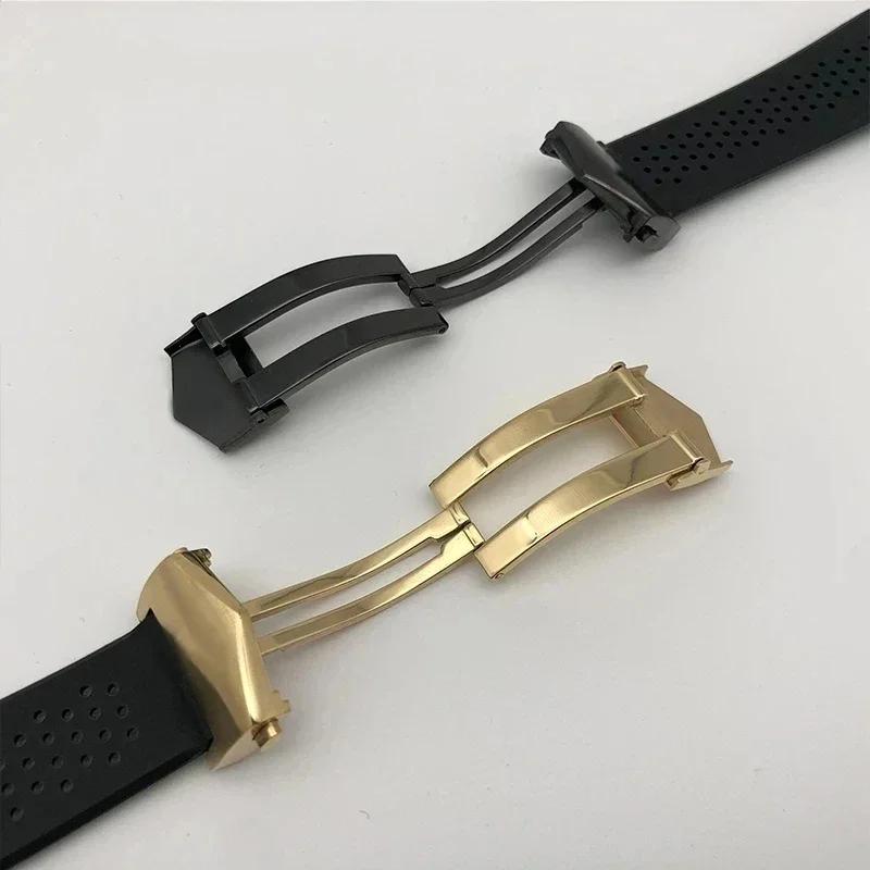 Classic Natural Rubber Watchband For TAG HEUER GRAND CARRERA Wristband Waterproof Sport Strap 22mm 24mm Soft Silicone Watch Bracelet
